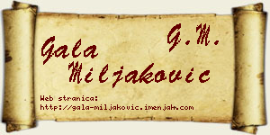 Gala Miljaković vizit kartica